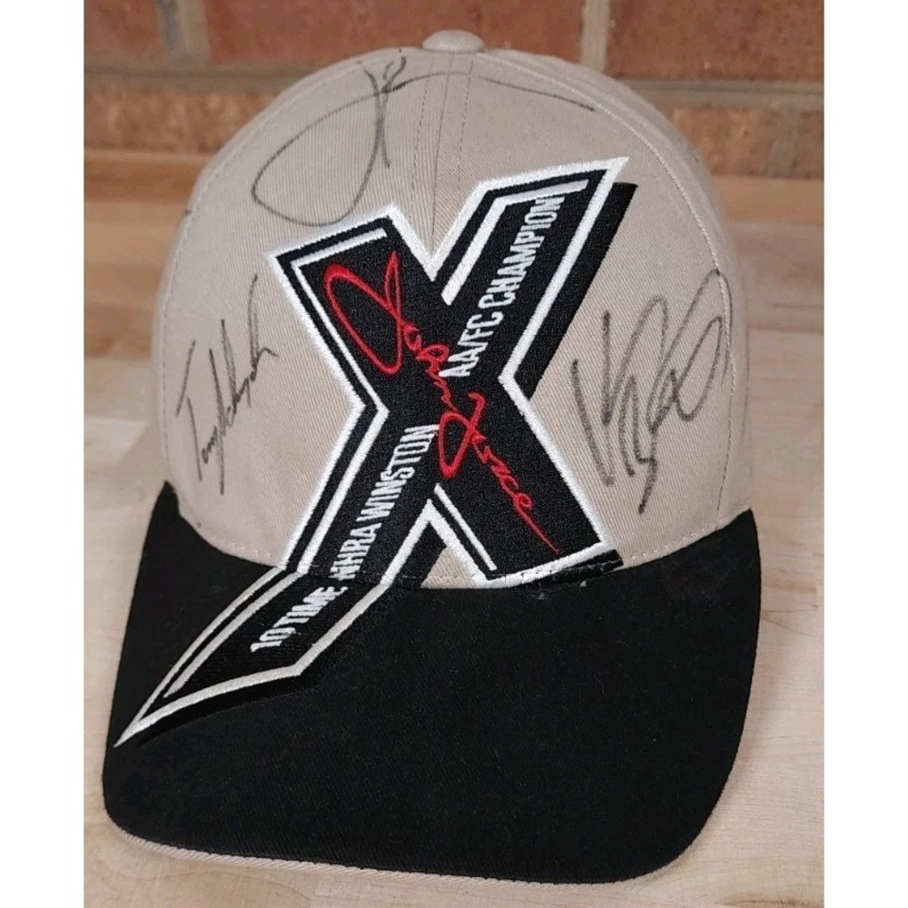 2002‎ NHRA Drag Race John Force Tony Schumacher Signed Hat Cap Castrol GTX
